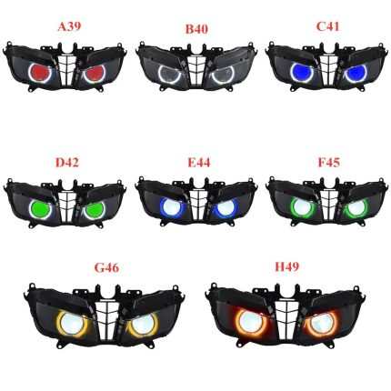 Motorcycle Custom Headlamp Angel Eyes LED Faros Moto Farol Phare Conversion Headlight Assembly For HONDA CBR600RR cbr 2013-2018